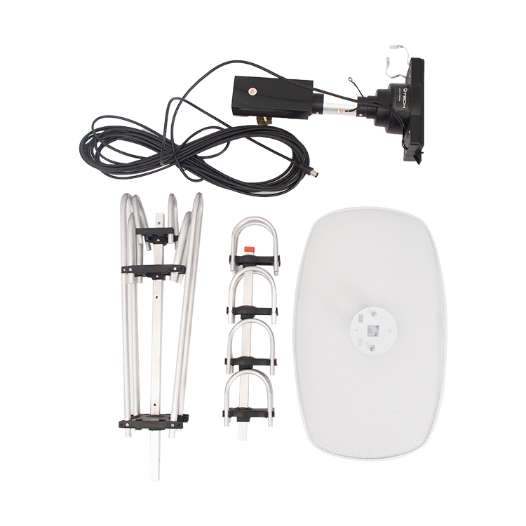 Amplified rotation remote control outdoor antenna with F power box GR-860